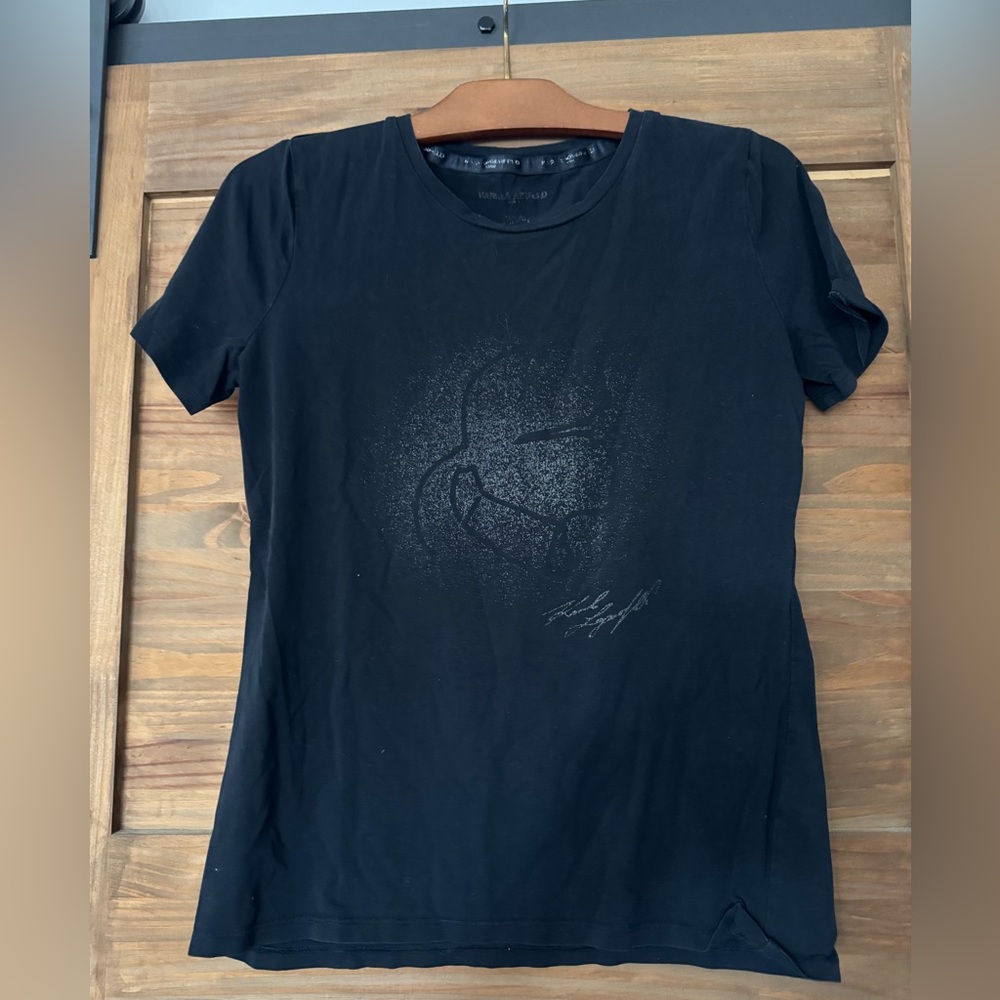 Karl Lagerfeld black t-shirt women's